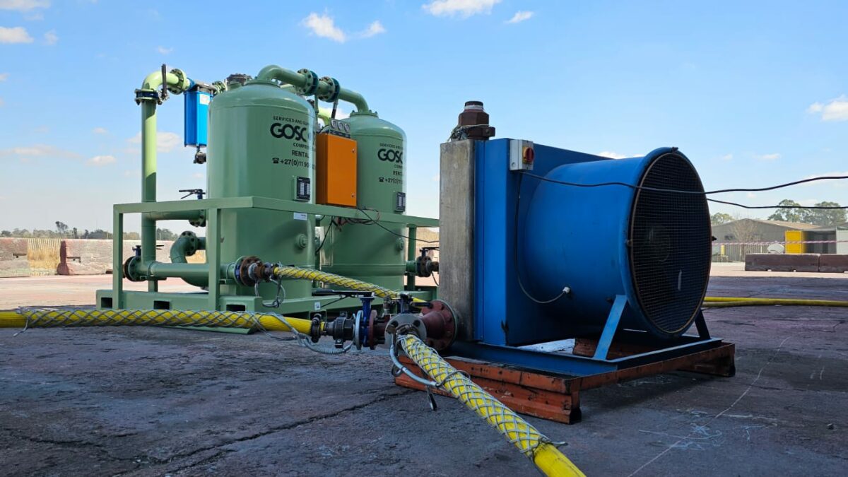 Rental Compressed Air System in action